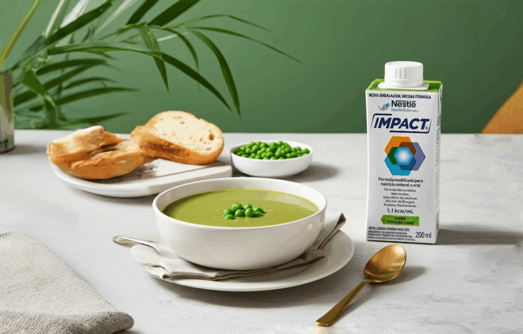 receita creme de ervilha com limão usando impact